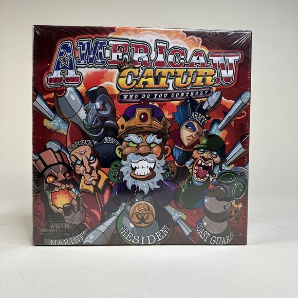 American Catur: Who Do You Control? Board Game Designs (New/Sealed) - Picture 1 of 11